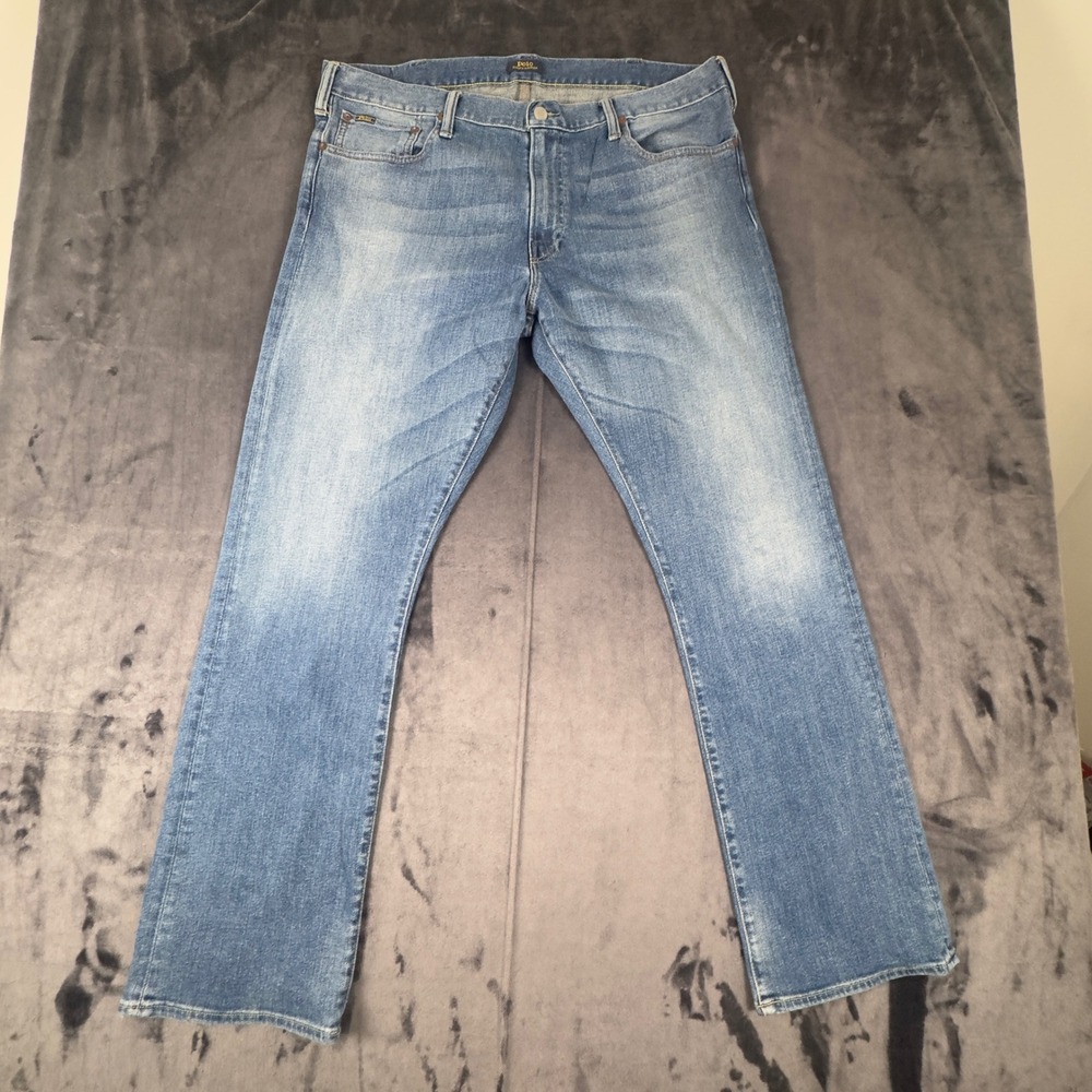 Polo Ralph Lauren Jeans Mens 40x31 Blue Straight Leg Light Wash Denim 4911
